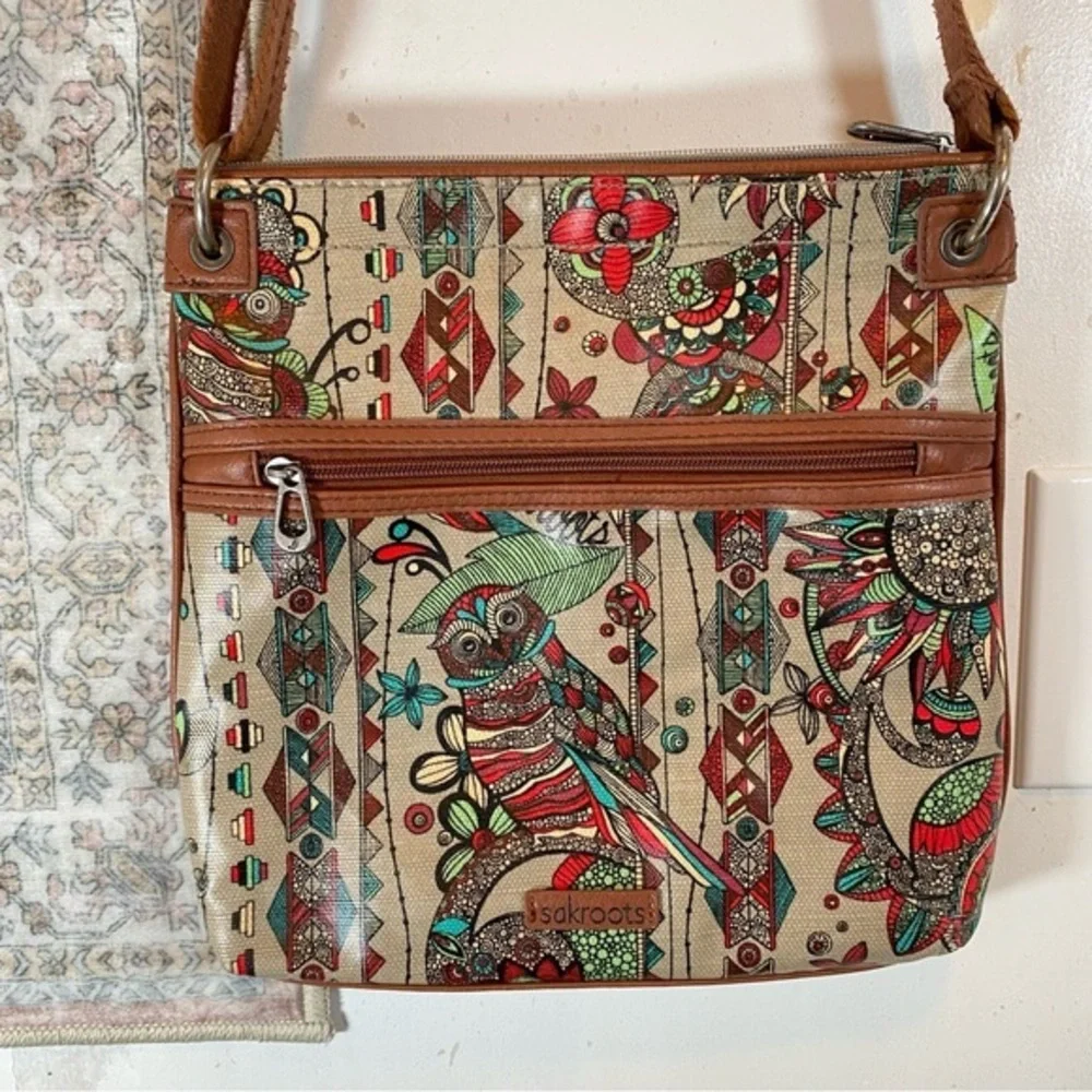 SAKROOTS by THE SAK Owl Print Crossbody Bag
